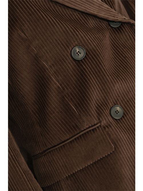 Giacca doppiopetto Katanga in velluto di cotone Cioccolato WEEKEND MAX MARA | 2525046062600015